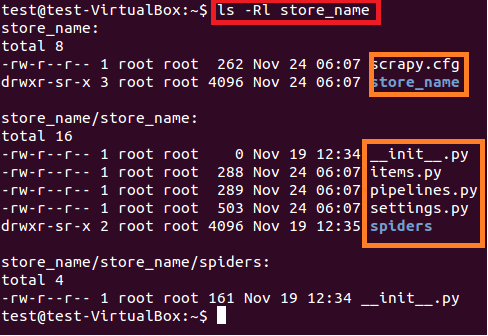 Fig:6 Contents of store_name project.