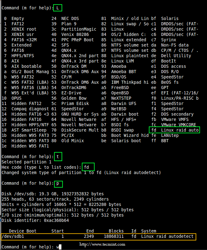 Create RAID Partitions