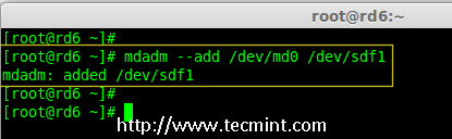 Add sdf Partition to Raid