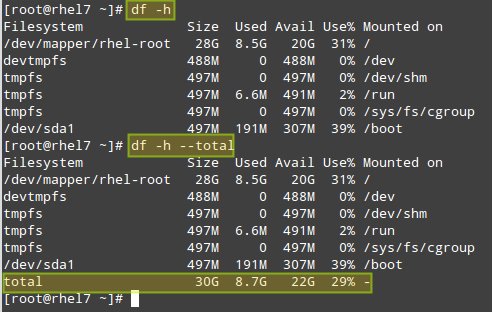 检查 Linux 总的磁盘使用