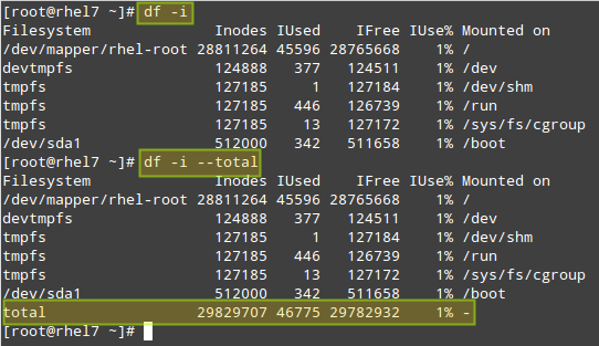 检查 Linux 总的 inode 数目