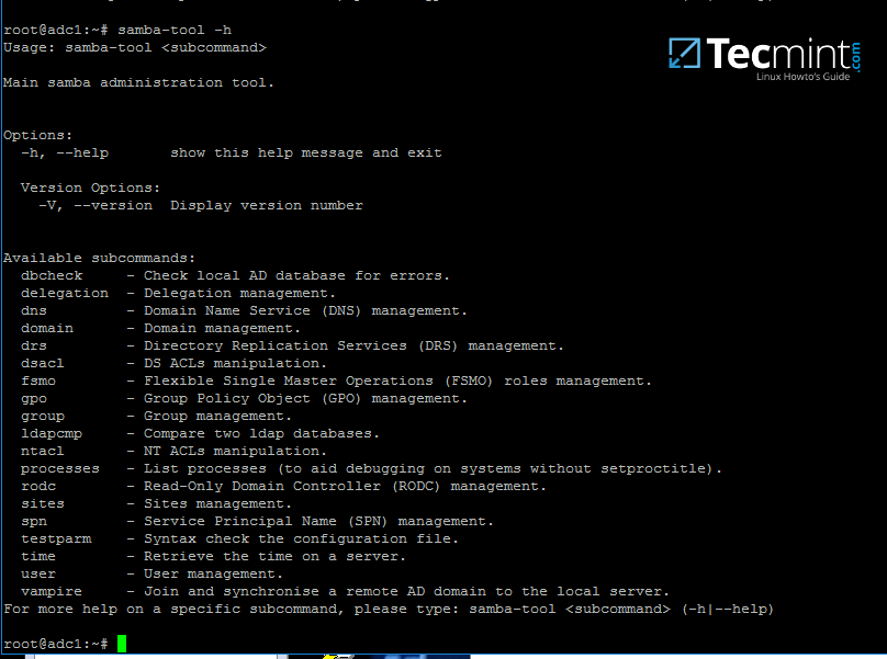 samba-tool - Manage Samba Administration Tool