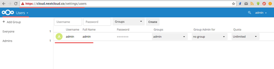Nextcloud 用户设置