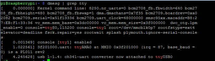 Checking the SIM900 board’s USB port number