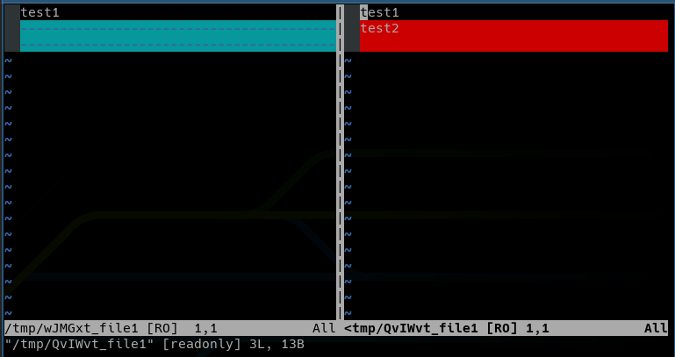 vim-diff results