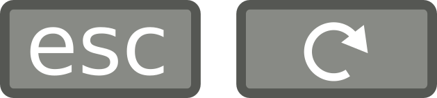 ESC and refresh buttons