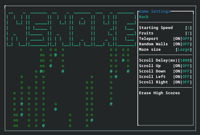 nsnake Linux 终端贪吃蛇设置